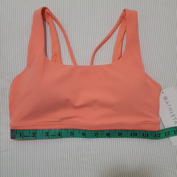 Athleta Exhale Bra D-DD+ Coral Orange Peach Sports Bra Women's Size XS - Picture 8 of 8